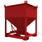 Concrete Silo | red painted RAL 3003 | 1000 l, external dimensions: 1293 x 1293 x 1451 mm